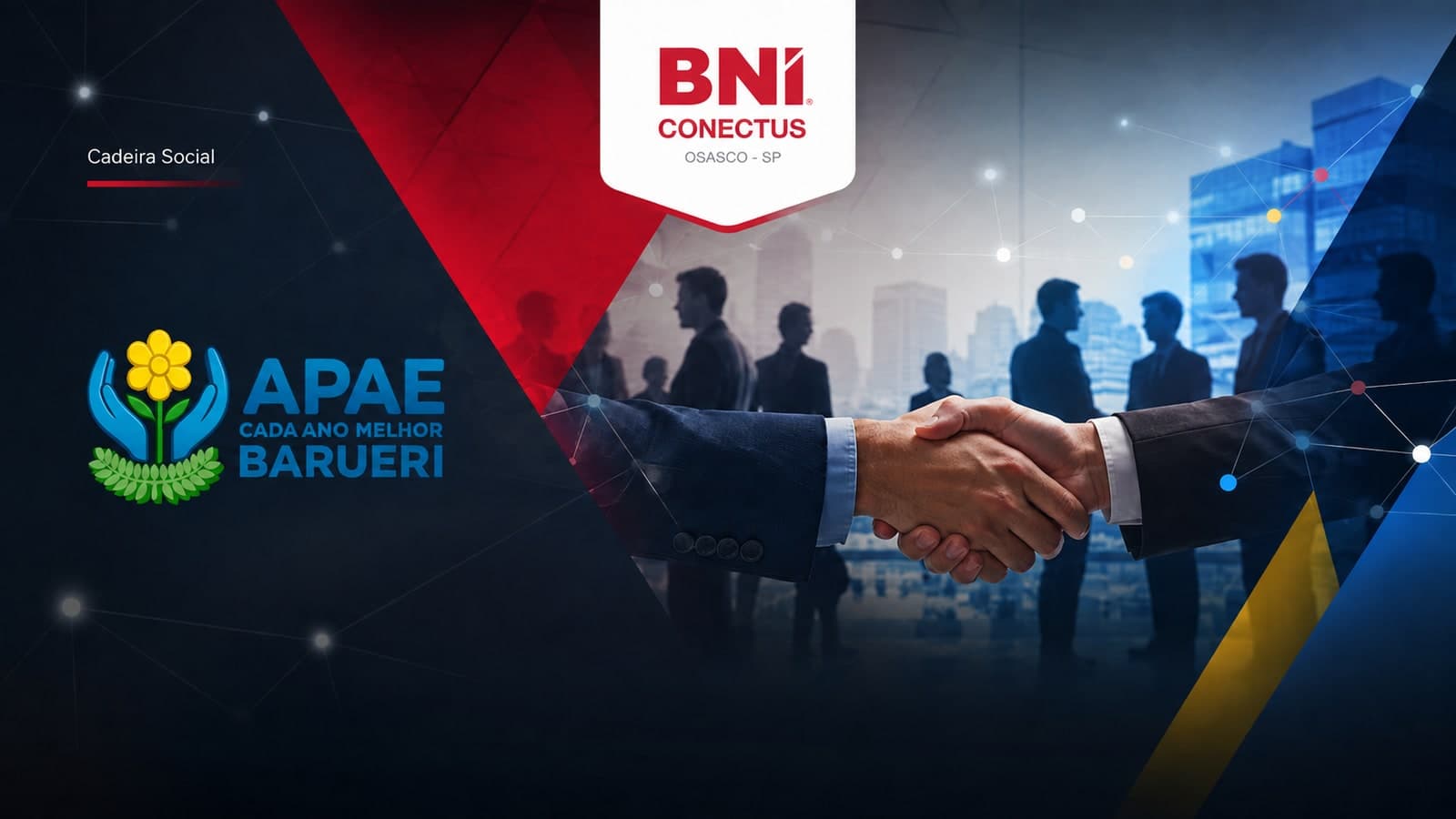 Capa do artigo sobre a entrada da APAE Barueri no BNI Conectus Osasco com cadeira social