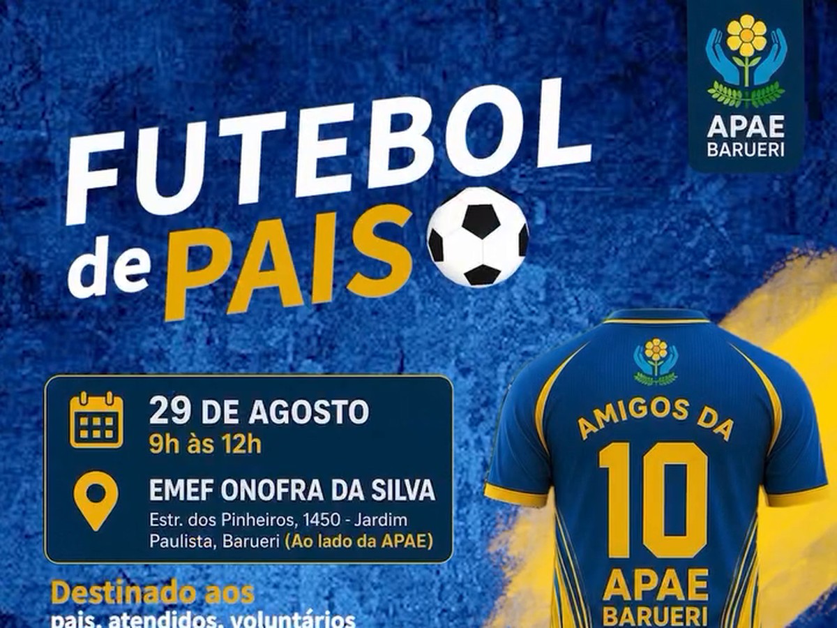 Futebol de Pais reúne famílias da APAE Barueri em 29 de agosto