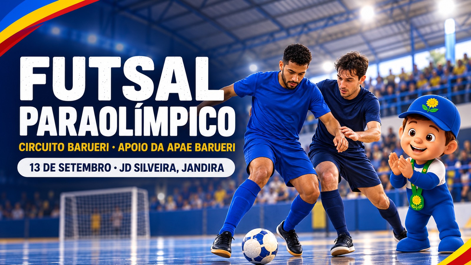 Futsal do Circuito Barueri Paraolímpico: dez partidas numa manhã, em 13 de setembro